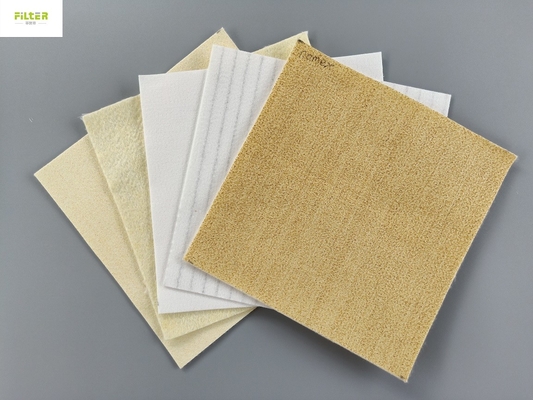Nomex Aramidのガラス繊維PTFEの集じん器フィルターは450GSM - 550GSM --を強打する