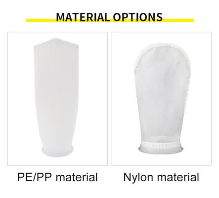縫製糸 PE / PP / NMO / PTFE 液体フィルターバッグ オーダーメイドサイズ