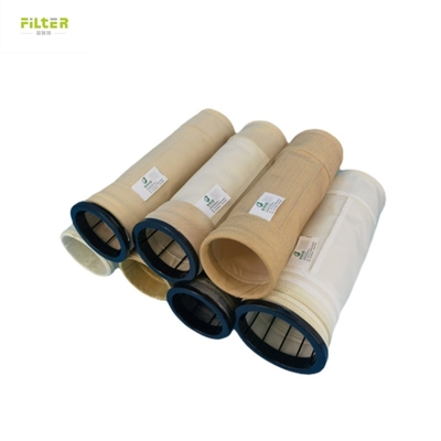 空気フィルター使用 ノメックスポリエステル PPS PTFE アスファルト混合工場用 ガラス繊維フィルターバッグ