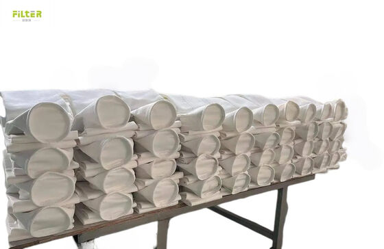 セメント、石炭鉱山、製鉄所および関連産業における集塵用工業用フェルトフィルターバッグ ポリエステル Nomex PTFE PPS P84 ガラス繊維