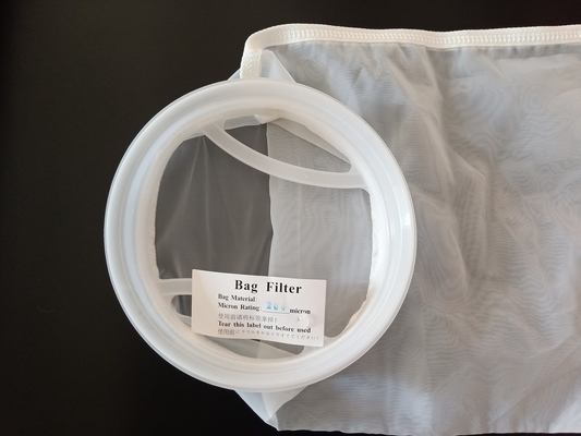 円形のナイロン網の液体のフィルター・バッグ プラスチック リングが付いている300ミクロン